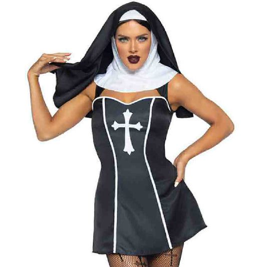 Nun Costume Thigh Card