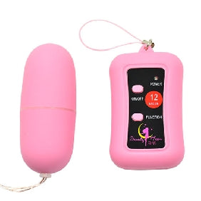12 Speeds Pink remote control vibrating egg