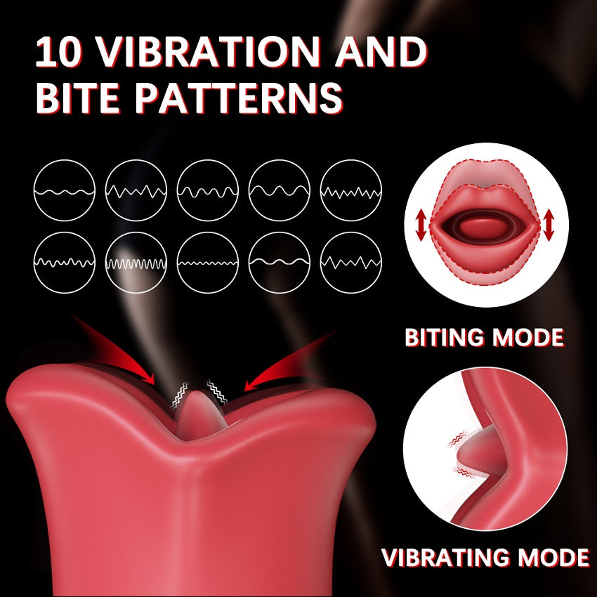Tongue-Licking Vibrating Big Mouth Stimulator