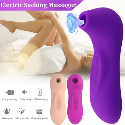Vibrerende Massager med elektrisk sugfunktion