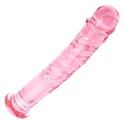 Rose-Tinted Glass Dildo - 7.5 Inches