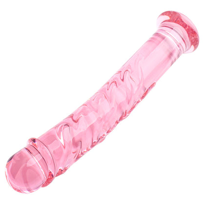 Rose-Tinted Glass Dildo - 7.5 Inches