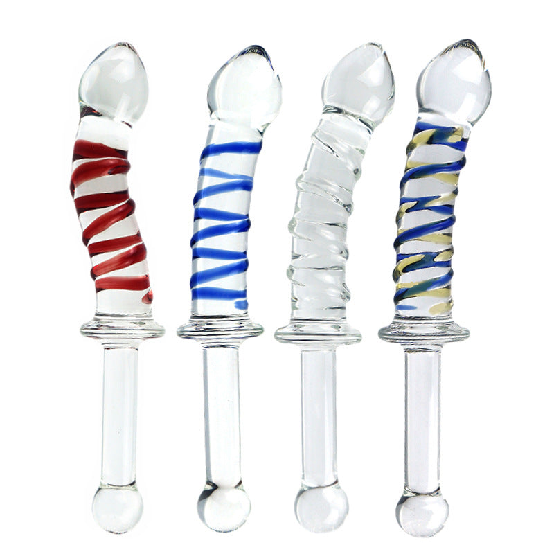 Handlebar Glass Dildo for G-Spot Stimulation