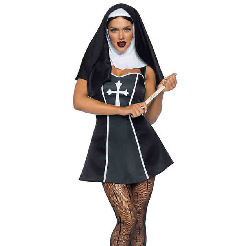 Nun Costume Thigh Card