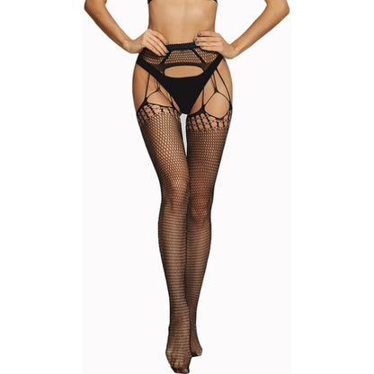 Fishnet Thigh High Suspender Stockings