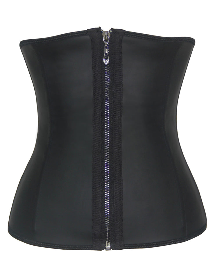 Sexy Black Zipper And Hook And Eye Closure Underbust Corset