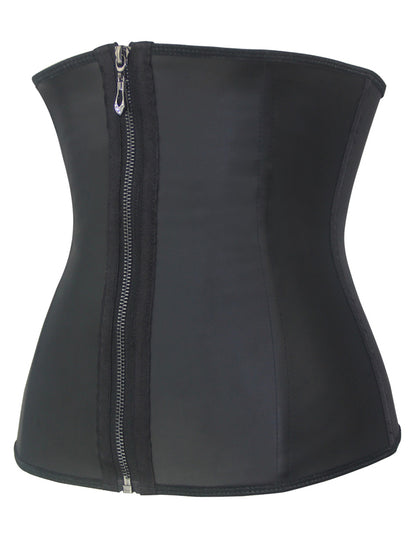 Sexy Black Zipper And Hook And Eye Closure Underbust Corset