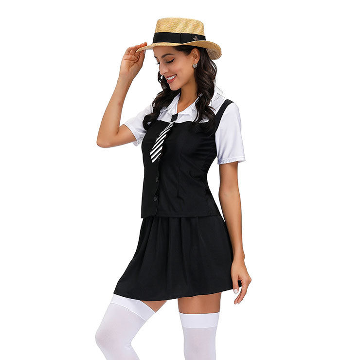 Classic Schoolgirl Short Sleeve Adult Cosplay Costume
