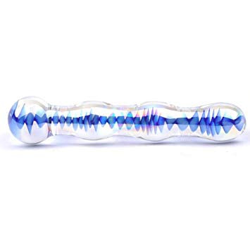 Blue Wave Glass Dildo