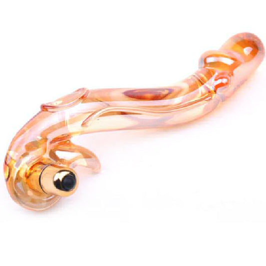 Dragon Gold Glass Vibrator